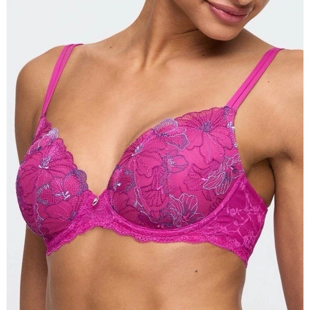 Marie Jo NOEMY Fuchsia Fiesta Underwire Lace Bra 40D NWT $150